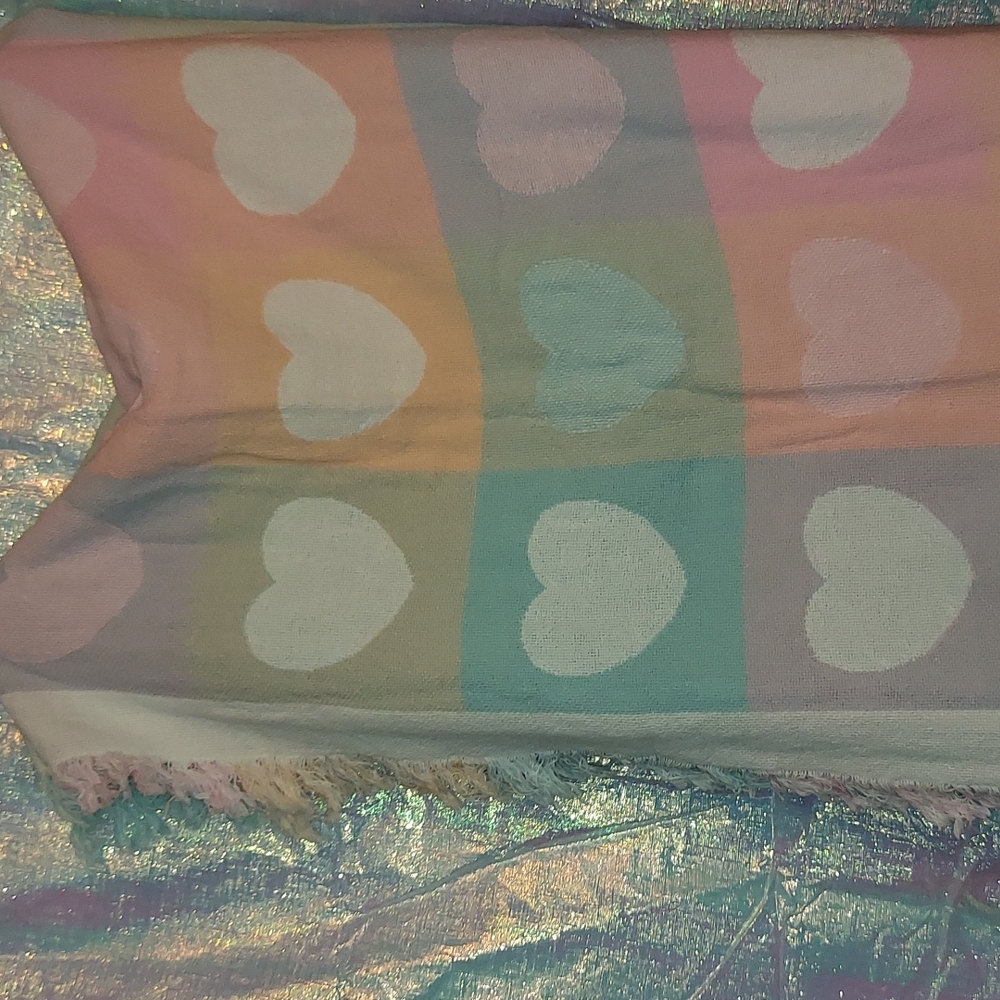 5'3"by 4'2" Heart  throw blanket